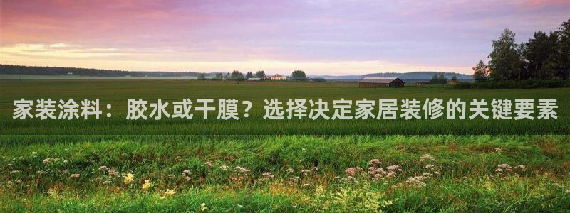 和记ag旗舰：家装涂料：胶水或干膜？选择决定家居装修的关键要